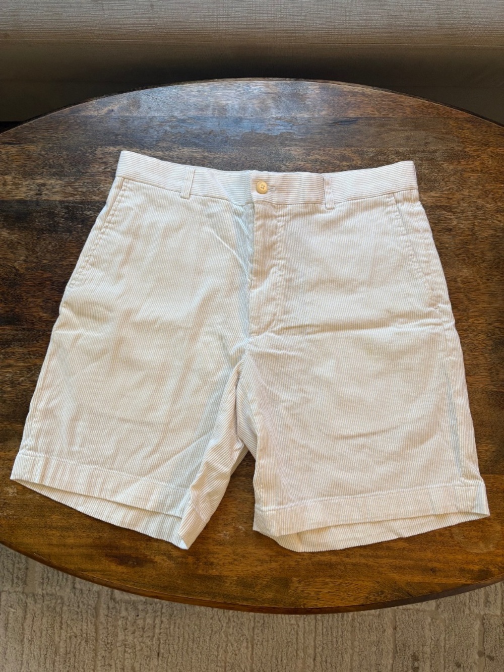 Men's Southern Tide Skipjack SeerSucker Shorts - Size 34 - Yellow